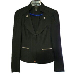 WHBM Womens HIdden Zip-Front Bracelet Sleeve Moto Jacket Size 0